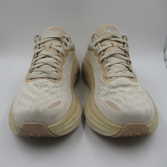 Hoka Bondi 8 Men's Running Shoes Sneakers Beige Size 10D - Picture 2 of 11